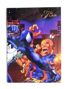 1994 FLEER MARVEL FLAIR BASE CARD #49 PUMA vs SPIDEY NM - Picture 1 of 2
