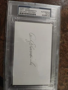 ANDY MESSERSMITH SIGNED INDEX CARD PSA/DNA SLABBED AUTOGRAPH LOS ANGELES DODGERS - Picture 1 of 5