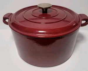 Staub VINTAGE Cast Iron Round Enamel 5 Qt Dutch Oven W/ Lid Made In France Staub - Picture 1 of 9