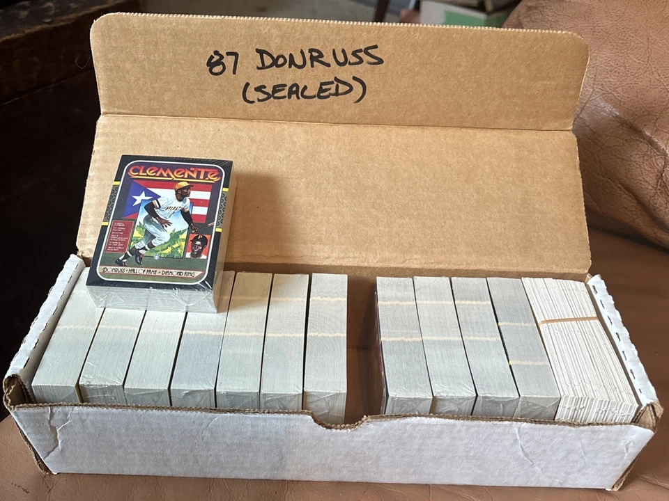 Juego completo de béisbol Donruss 1987 sellado de fábrica Bonds, Maddux, Bo Jackson RCs Foto 1 de 1