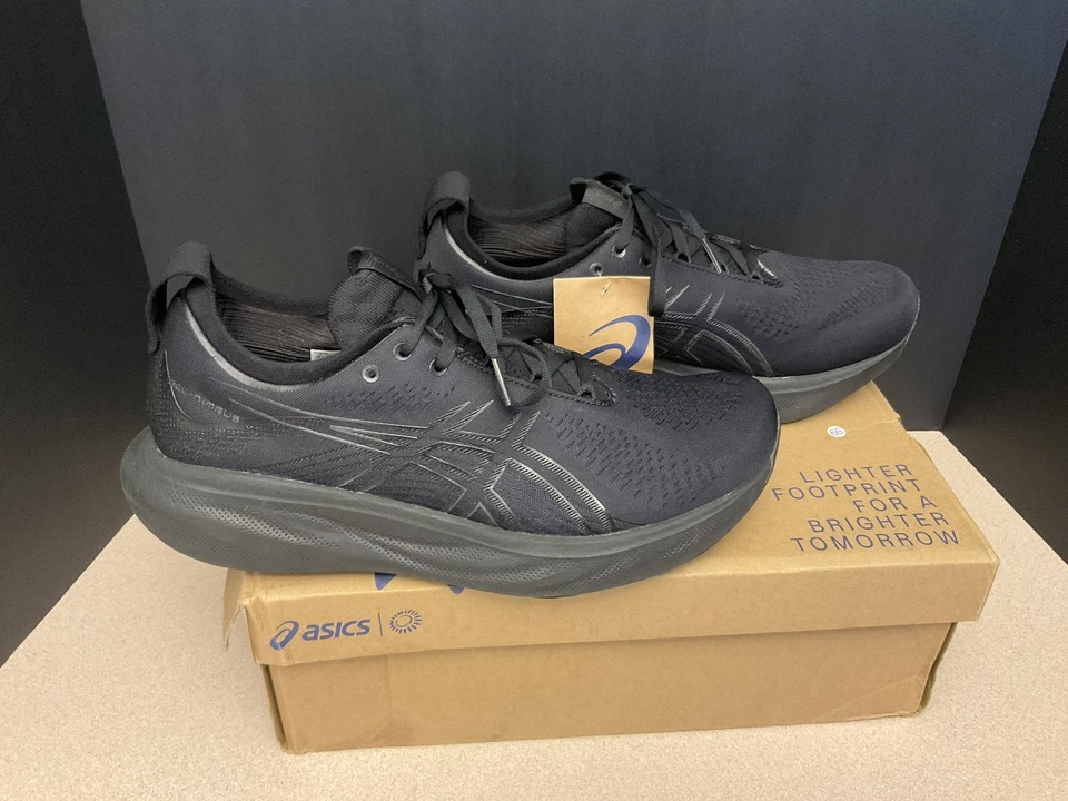 ¡Nuevo! Zapatos para correr Asics Gel-Nimbus 25 para mujer negros/gris grafito. Talla 12. Bonito Foto 1 de 4