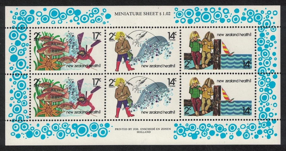 New Zealand Health Stamps Fishing MS 1980 MNH SG#MS1228 — 第 1/1 张图片