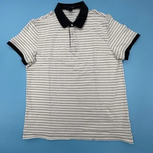 Polo uomo LAND END taglia:LARGE manica corta slim fit colore:RIGA TEXTURE AVORIO - Foto 1 di 6