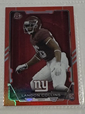 2015 Bowman Landon Collins Non Auto Rookie Card RC Red Parallel #'d 067/199! - Image 1 of 2