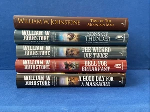 Lot of 5 - Western Fiction by William W. Johnstone Hard Cover with Dust Jackets - Picture 1 of 7