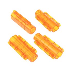 4x Lego Cylinder 9x4x2 Transparent Orange Mars Mission 7690 7644 4502233 58947