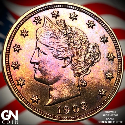 1908 Liberty V Nickel  Q5706 Cover