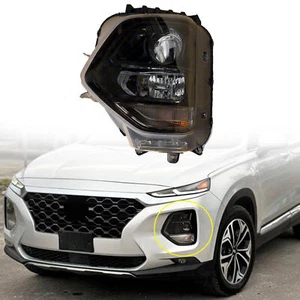 For 2019 2020 Hyundai Santa Fe Front Headlight Assembly Halogen Driver Left Side - Picture 1 of 7