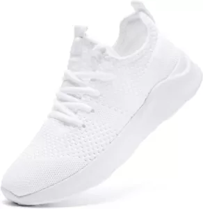 NEW Women's White Shoes Lightweight Walking Sneakers Size 10 *Runs Wide* - Picture 1 of 7