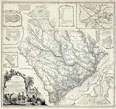 Póster de arte de pared de la provincia de Carolina del Sur de 1773 decoración historia vintage Foto 1 de 2