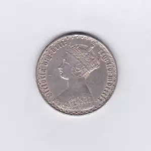 More details for 1860 victorian silver gothic florin coin in good very fine or better condition