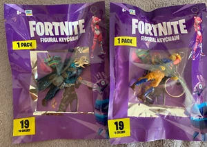 2 Epic Games Fortnite Figural Keychains, Beef Boss & Ragnarok, NIP, Flair - Picture 1 of 1