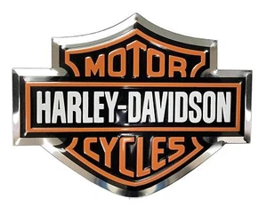 harley davidson levantó 3d emblema tanque de combustible engranaje pegatina HD calcomanía aluminio 2 PACK - Imagen 1 de 1