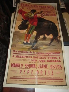 ORIGINAL 1956 STIERKAMPF POSTER - ORTEGA VALENCIA - TOLLE GRAFIK - DOKUMENTE - Bild 1 von 9