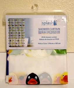 Splash Home: Rubber Duckies Shower Curtain - New / Never Used! - Picture 1 of 9
