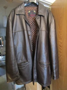 SARDAR size XL Brown Leather Lightweight JACKET - Picture 1 of 12