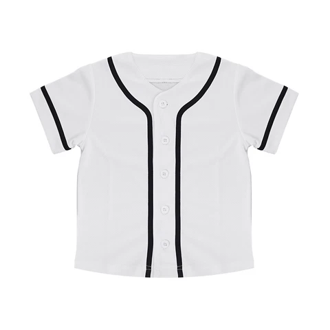 Kids White Black Baseball Jersey Button Down Jersey Majestic For Sports T Shirt Cover