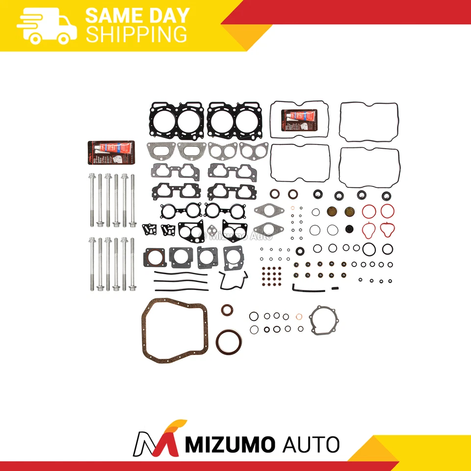 Juego completo de juntas pernos de cabeza para 04-09 Subaru Impreza Forester Outback SOHC EJ25 Foto 1 de 4