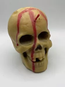 Vintage GURLEY große blutende Totenkopf Halloween Kerze - schöner Zustand - Bild 1 von 8