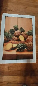 NEU Vintage 20" x 28" Ananas im Korb Geschirrtuch 100% Baumwolle Hergestellt in Italien - Bild 1 von 3