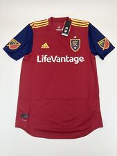 Adidas MLS Authentic Red Real Salt Lake LifeVantage Soccer Jersey Men's Size M