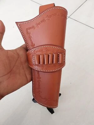 Western Gun holster Revolver Pistol Leather Handmade Cowboy Style - Image 1 of 4