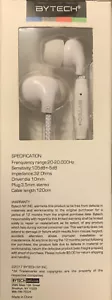 BYTECH Auricolari cablati bianchi BYAUEB128WT auricolari stereo universali con microfono - Foto 1 di 12