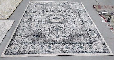 Tapete com manchas traseiras marfim/cinza 8' x 10', preço reduzido 1172720690 EVK220D-8 - Imagem 1 de 4