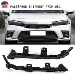 Par de soportes faros parachoques delanteros negros para Honda Civic Sedán 2022-2023 - Imagen 1 de 10