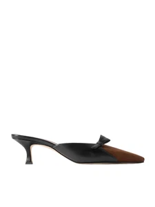 MANOLO BLAHNIK Limormu Black 50mm Mules New & Authentic - Picture 1 of 3