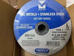 Lot of 25 Champion Cutting Wheel Disc Cut-Off 6”- 045 -7/8” Type 1 - Picture 1 of 3