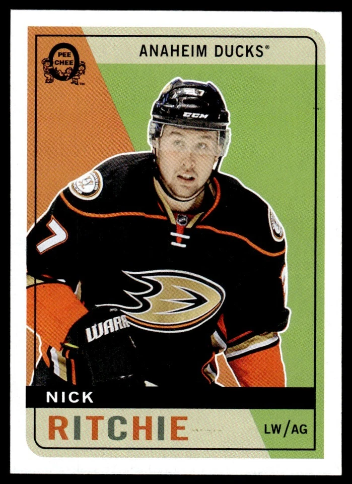 2017-18 O-Pee-Chee Retro Nick Ritchie Anaheim Ducks #386 R34 - Image 1 of 2