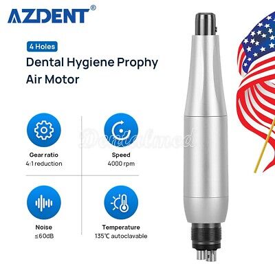 Premium Plus Dental Hygiene Prophy Handpiece Air Motor 4 Holes & 4:1 Nose Cone • 94.99$