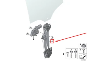 MINI CLUBMAN F54 Rear Left Door Window Regulator 51357490205 7490205 NEW GENUINE - Picture 1 of 2