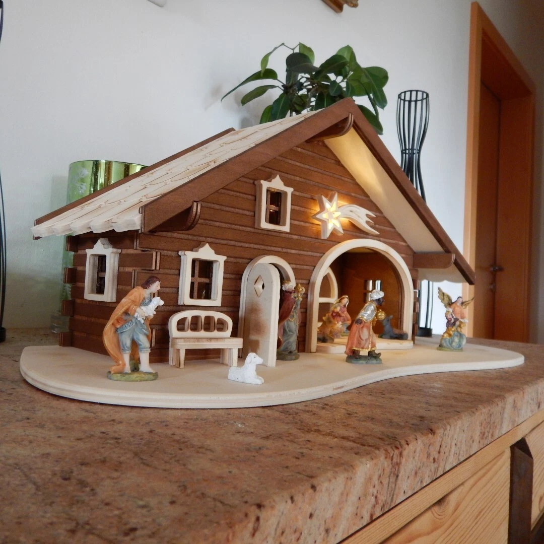 Krippenfigur Hirte Kniend Mit Holzbündel – Perfekte Ergänzung Für 9 Cm Weihnachtskrippen