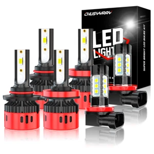 Fit Honda Civic 2016-2020 - 6X 6000K LED Headlight Hi/Lo + Fog Light Bulbs Combo - Picture 1 of 14