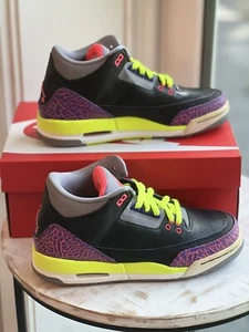 Sneaker da basket nere Nike Air Jordan 3 retrò Joker taglia 6Y 441140-039 - Foto 1 di 9