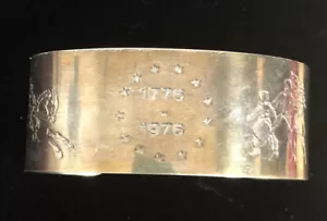 Schönes 0,925 Sterlingsilber zweihundertjähriges Manschettenarmband 1776-1976 33,4 g - Bild 1 von 11