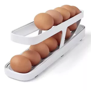 Eierspender Eierrutsche Kühlschrank Platzsparer Rollender Eierhalter 12-14Eier - Bild 1 von 5
