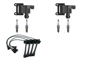 For Toyota Camry L4 2.2L Denso Platinum Spark Plug + UF180 Ignition Coil & Wire - Picture 1 of 4