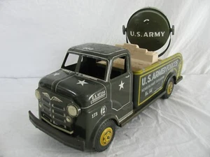 Vintage Marx Pressed Steel US Army Armed Forces #54 Searchlight Truck Read! - Picture 1 of 11