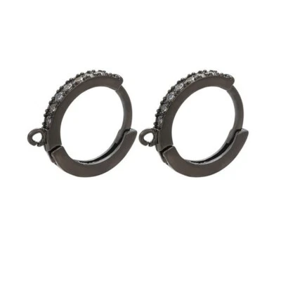 Gancho para pendiente con palanca trasera 10 piezas, pendientes de aro gruesos, pendientes de aro Huggie Foto 1 de 3