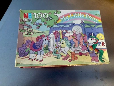 Rompecabezas My Little Pony 100 piezas Milton Bradley 1985 usado completo Foto 1 de 4