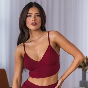 NEW WICKED WEASEL 9008 Good Intentions Ruby Sleeveless V Neck Crop Top - Picture 1 of 8
