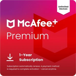 McAfee Premium Plus 2025 Individual - Unlimited Devices 1 Year - [Download] - Picture 1 of 8
