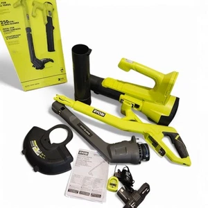 Kit combinado de recortadora/bordeadora y sopladora eléctrica inalámbrica RYOBI One+ de 18 voltios - Imagen 1 de 12