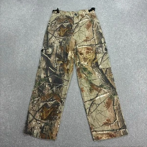 Realtree Trousers Kids 26x26 Brown Carpenter Workwear Y2K Canvas Pants Youth - Picture 1 of 9