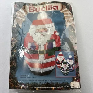 Vintage BUCILLA NESTING SANTAS Plastic Canvas Kit 61165 New Christmas Craft - Picture 1 of 4
