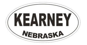 Kearney Nebraska Oval Bumper Sticker or Helmet Sticker D5263 Oval - Picture 1 of 1