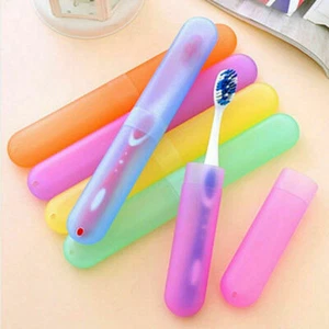 Family Pack Toothbrush Case Travel Cover Plastic Holder Brushes Holidays UK - Picture 1 of 17